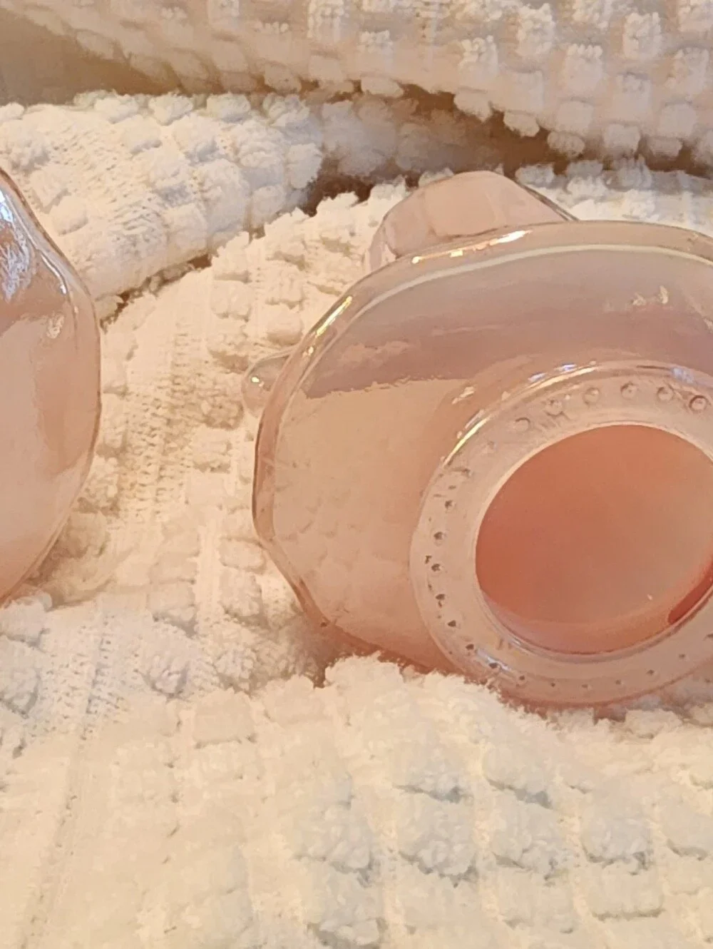 New, Set of 3 Ghost, Lite Pearl Pinkish Ceramic, Very Cute, Shimmery Iridescent